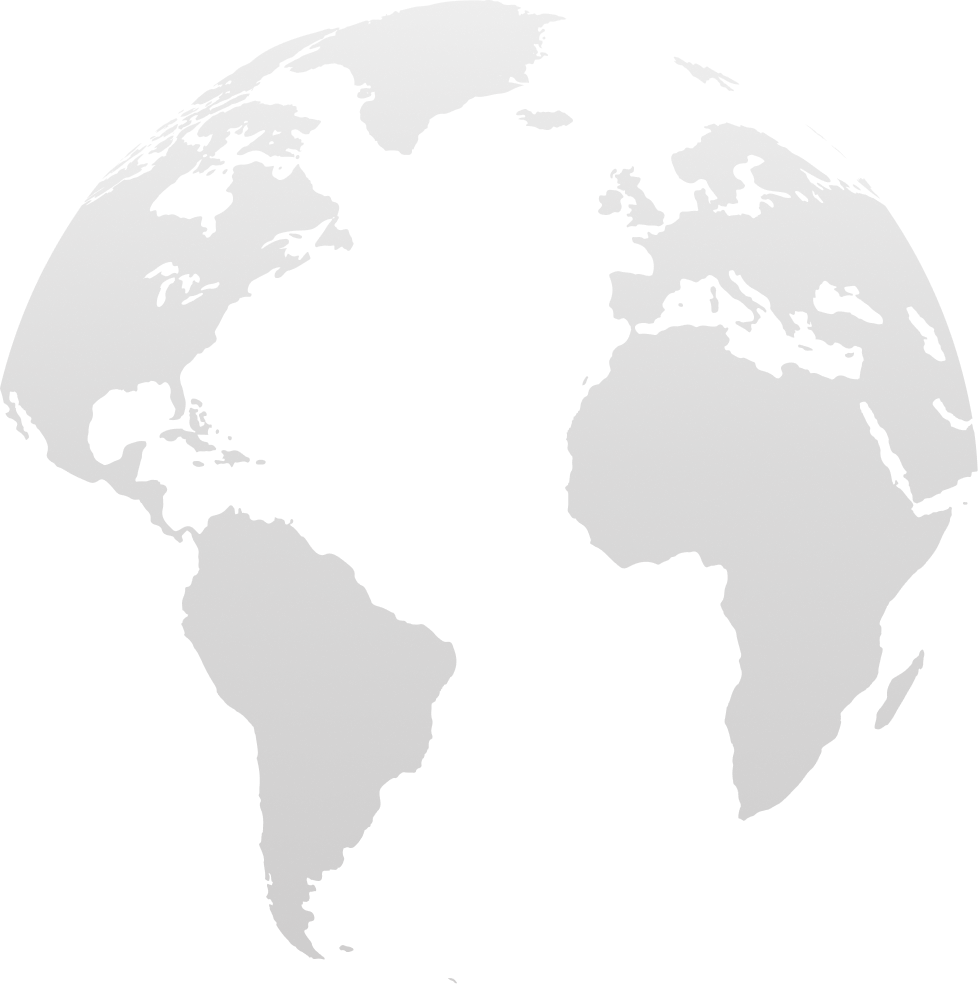 Rotating globe representing RightJet global network